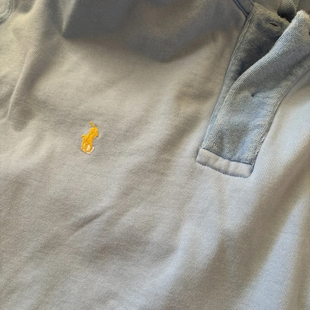 Polo Ralph Lauren Toweled Polo Shirt Heavy Cotton Logo Golf Men's‎ Sz XXL Blue